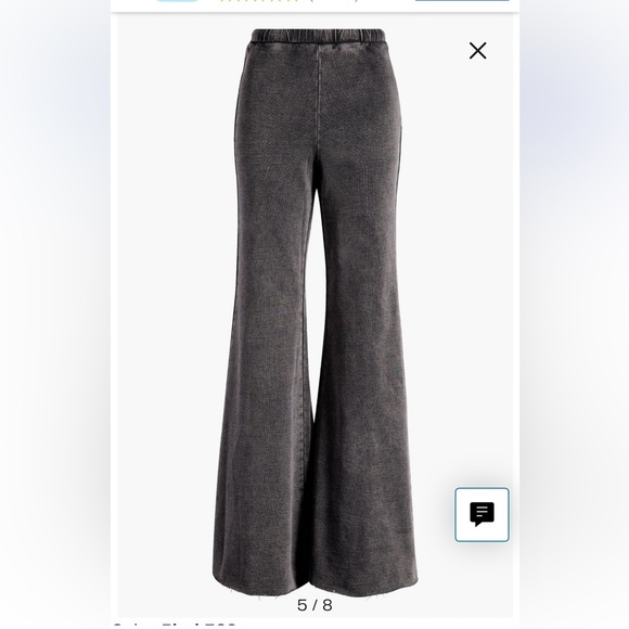 Good American Jeanius Flare Cotton French Terry Pants - Picture 4 of 6